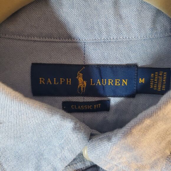 POLO RALPH LAUREN MULTI PONY CLASSIC FIT SHORT SLEEVE OXFORD SHIRT LIGHT BLUE M - Picture 3 of 9